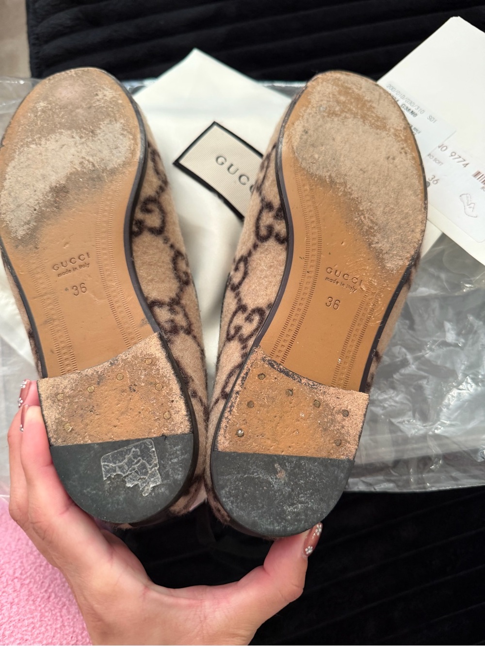 Gucci GG Wool Loafers - Picture 8 of 9